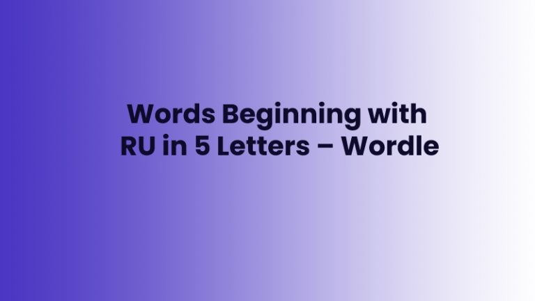 5 Letter Words Beginning With Ru Ending In Y